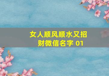 女人顺风顺水又招财微信名字 01